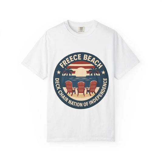 Freece Beach “Deck Chair Nation of Independence” Tee - Patriotic Edition