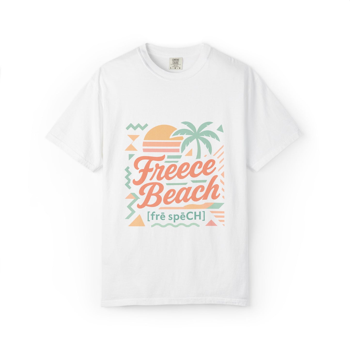 Freece Beach Graphic T-Shirt - Pastel Geometry Logo