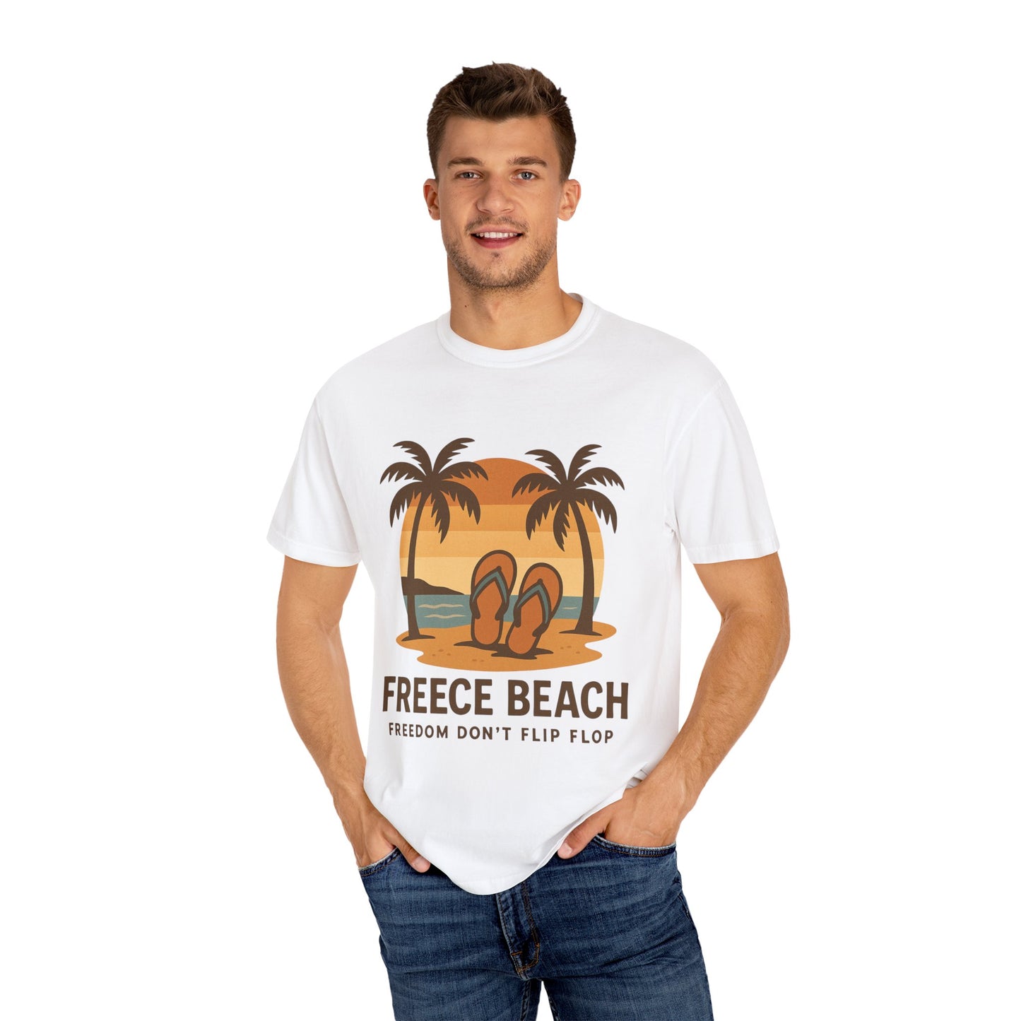 Freece Beach “Freedom Don’t Flip Flop” Tee