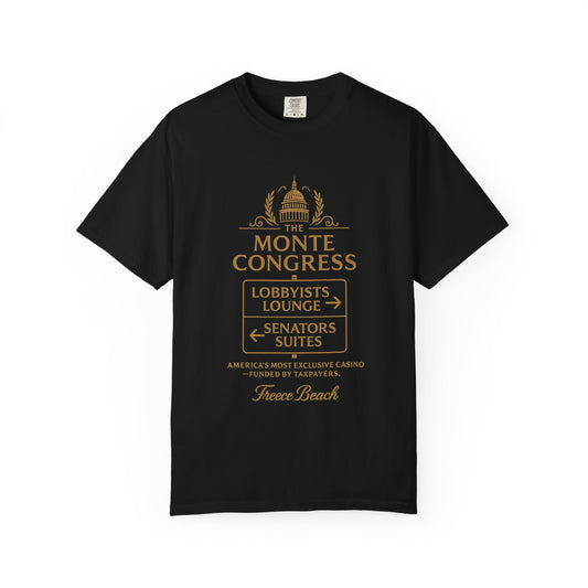 The Monte Congress Vintage Graphic T‑Shirt — 'Lobbyists Lounge • Senators Suites' Resort Tee