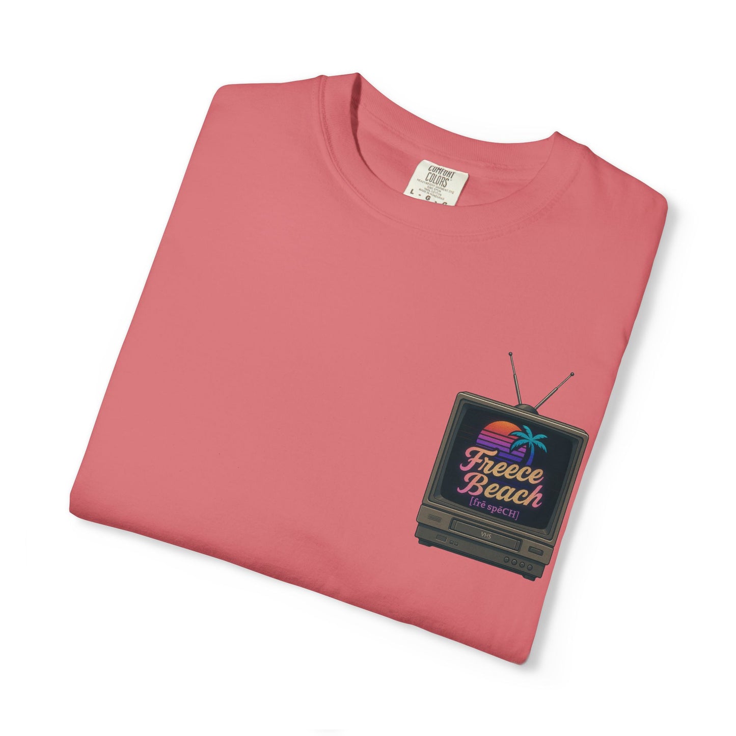 Freece Beach Graphic T-Shirt - Retro TV Logo Tee