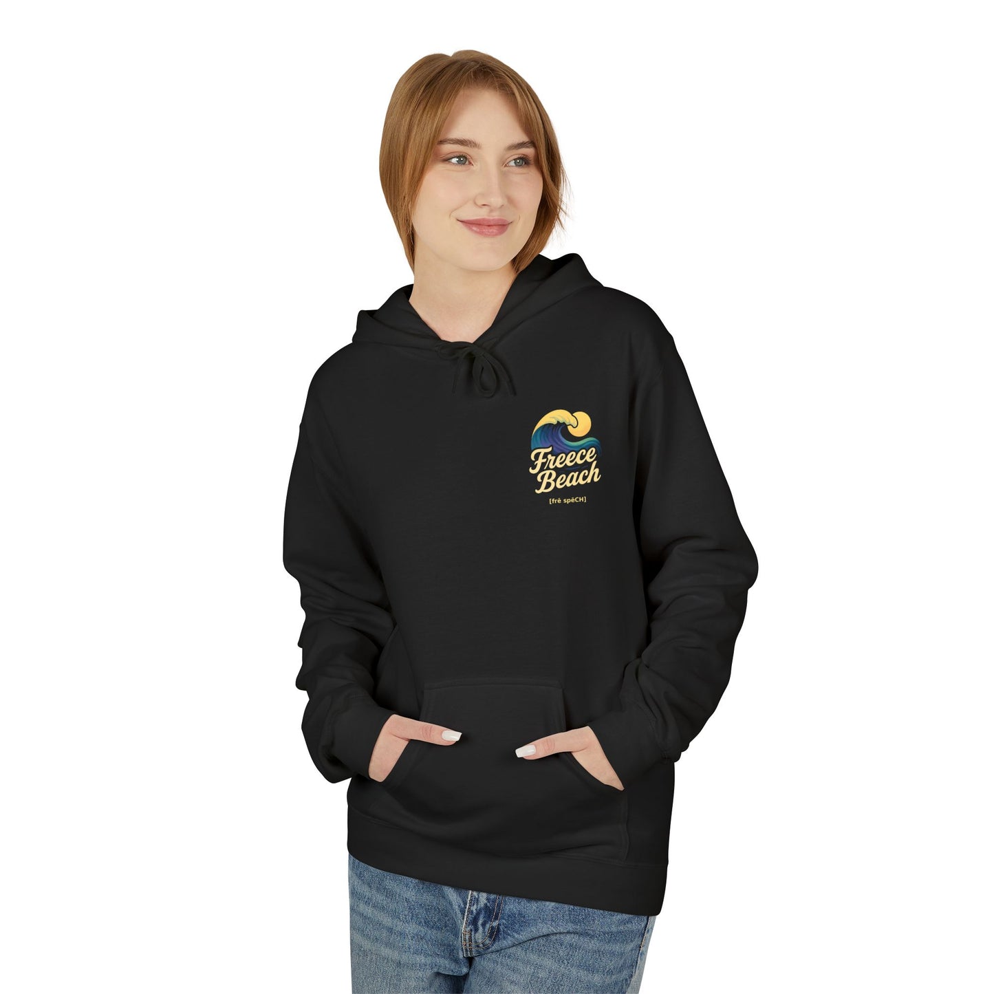 Freece Beach Hoodie - Midnight Wave Logo Pullover