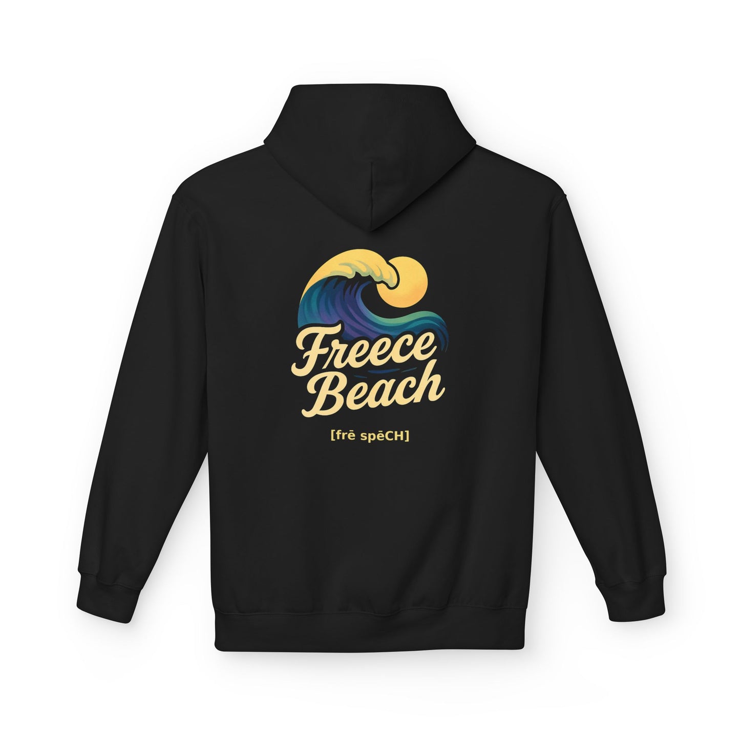 Freece Beach Hoodie - Midnight Wave Logo Pullover