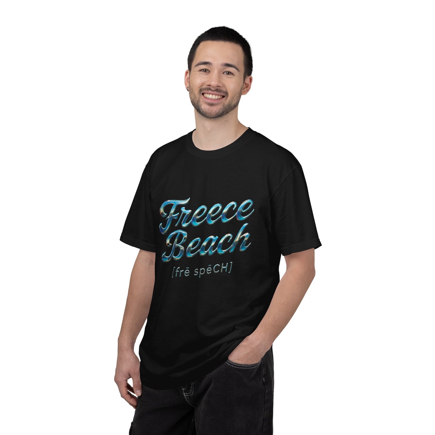 Freece Beach Graphic T-Shirt — Chrome Logo Tee