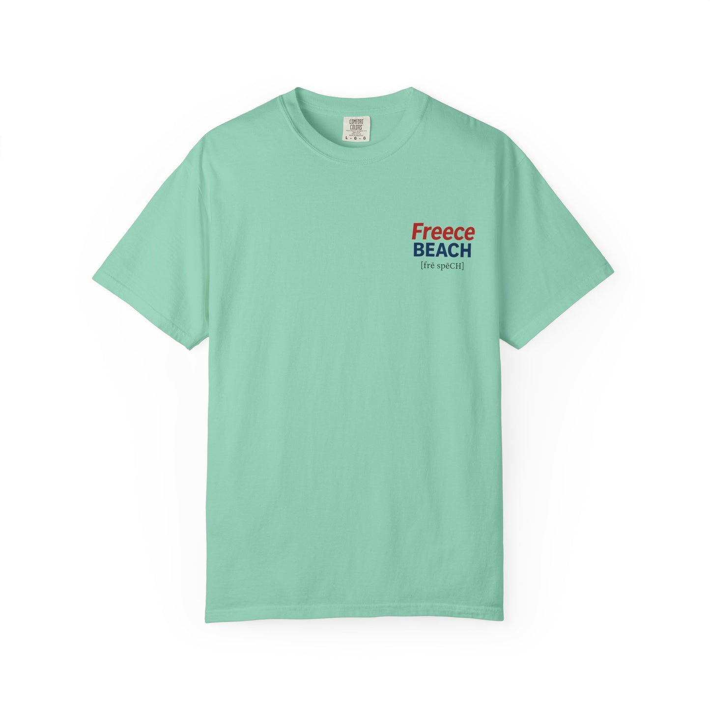 Freece Beach Graphic T-shirt - Bold Patriotic Logo