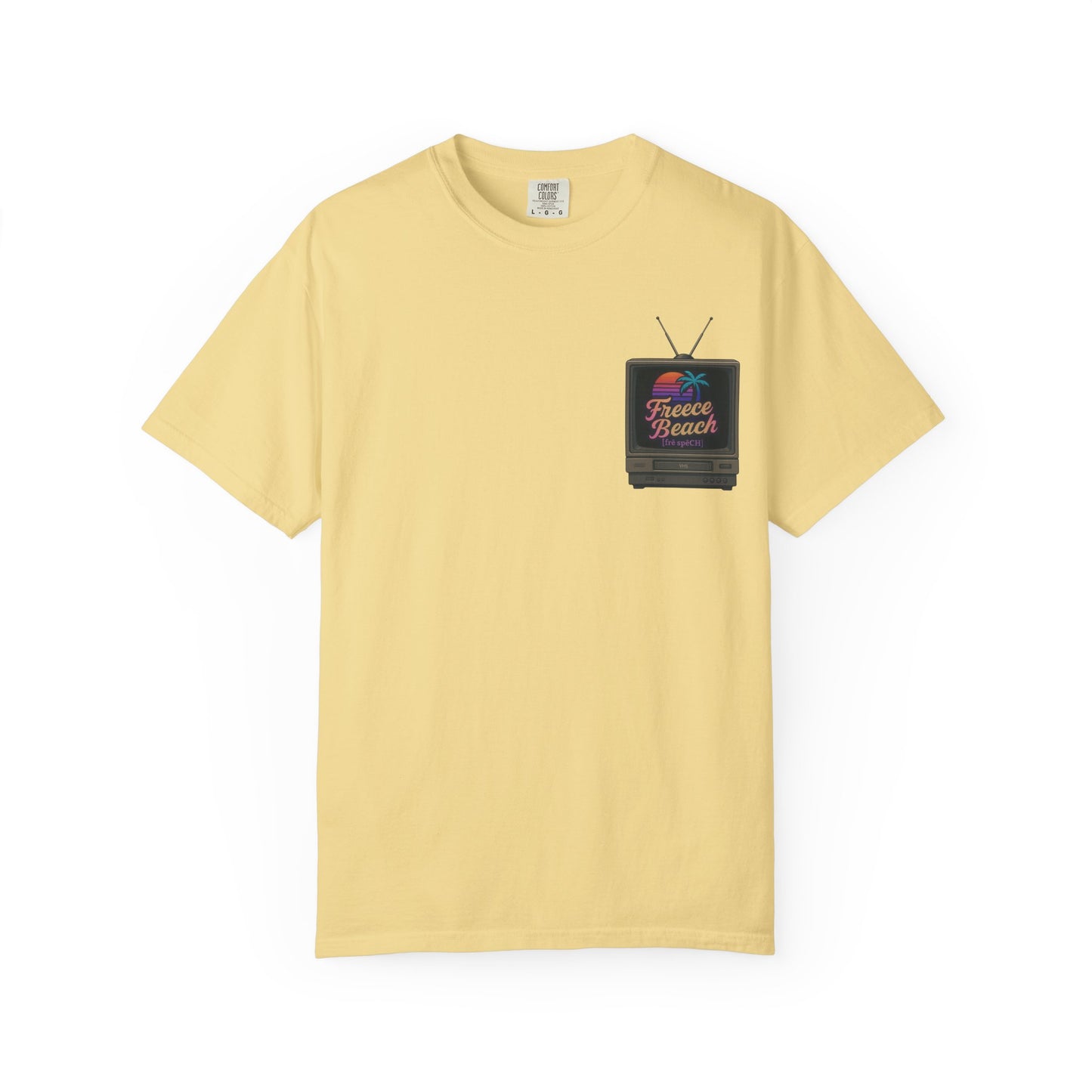 Freece Beach Graphic T-Shirt - Retro TV Logo Tee