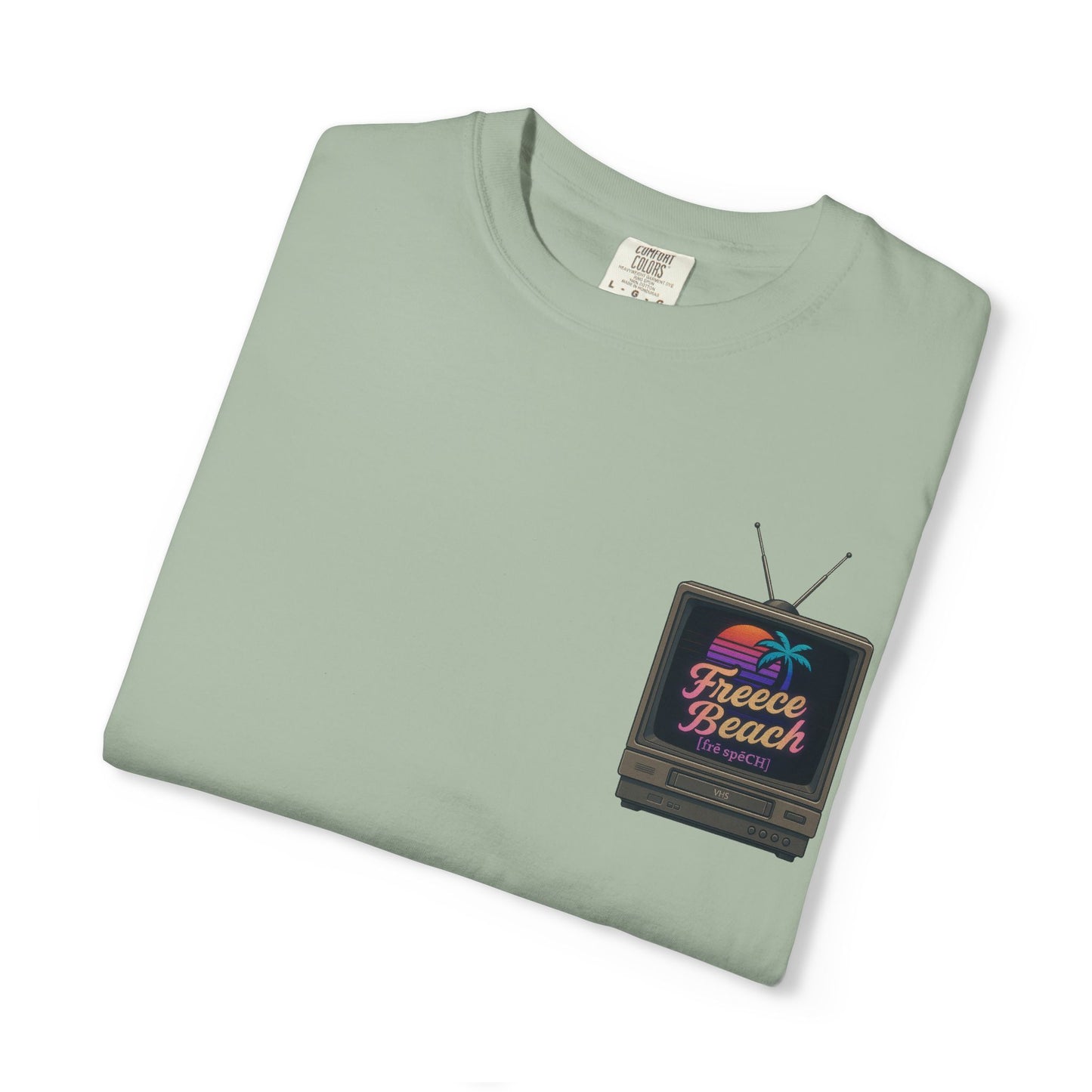 Freece Beach Graphic T-Shirt - Retro TV Logo Tee