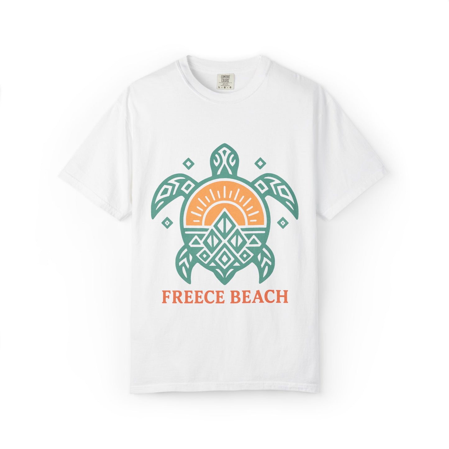 Freece Beach Graphic T-Shirt - Tribal Turtle
