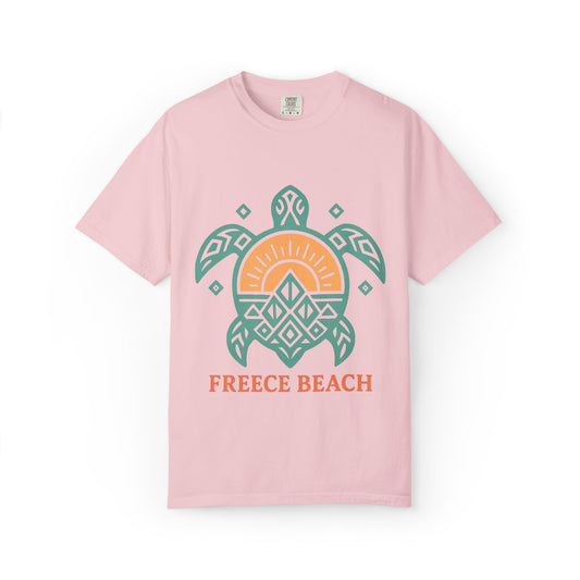 Freece Beach Graphic T-Shirt - Tribal Turtle