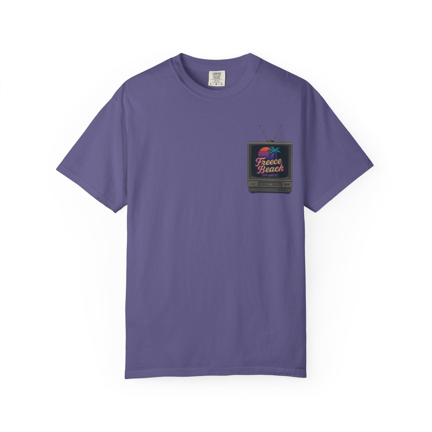 Freece Beach Graphic T-Shirt - Retro TV Logo Tee