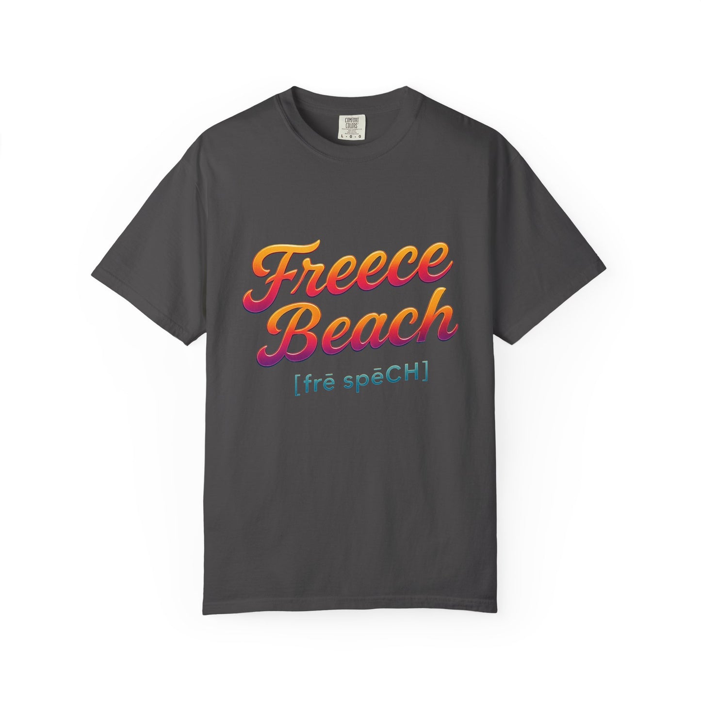 Freece Beach Graphic T‑Shirt — Neon Heat Logo Tee