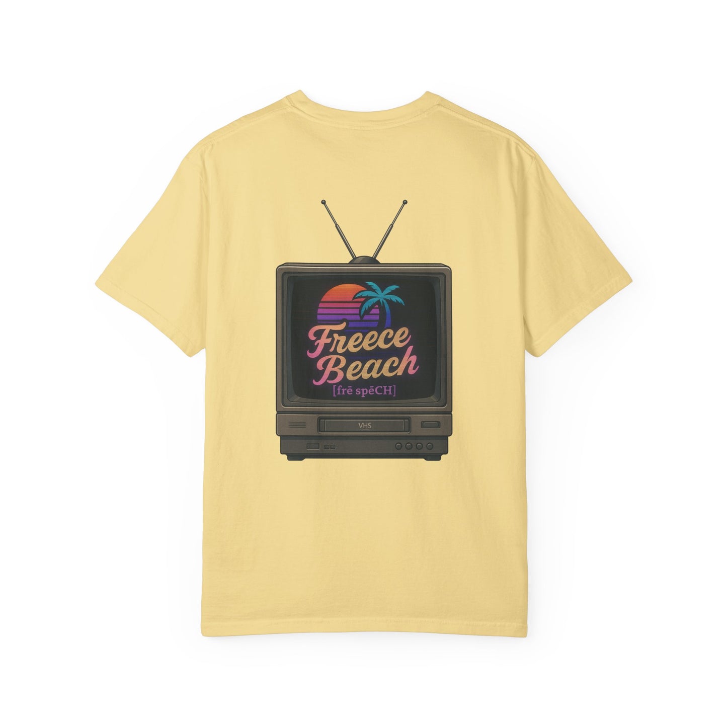 Freece Beach Graphic T-Shirt - Retro TV Logo Tee