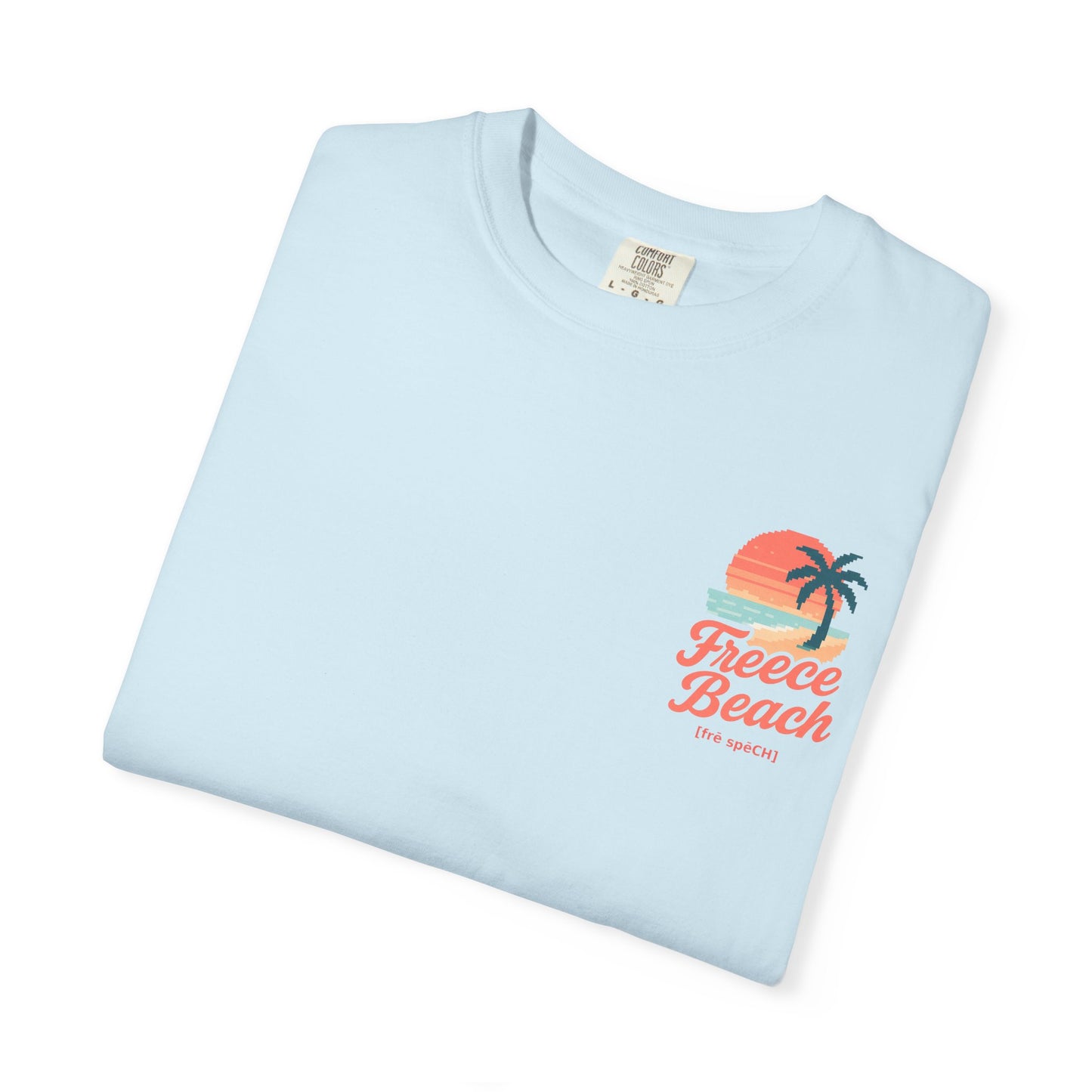 Freece Beach Graphic T-Shirt — Retro Palm Tree Logo Tee