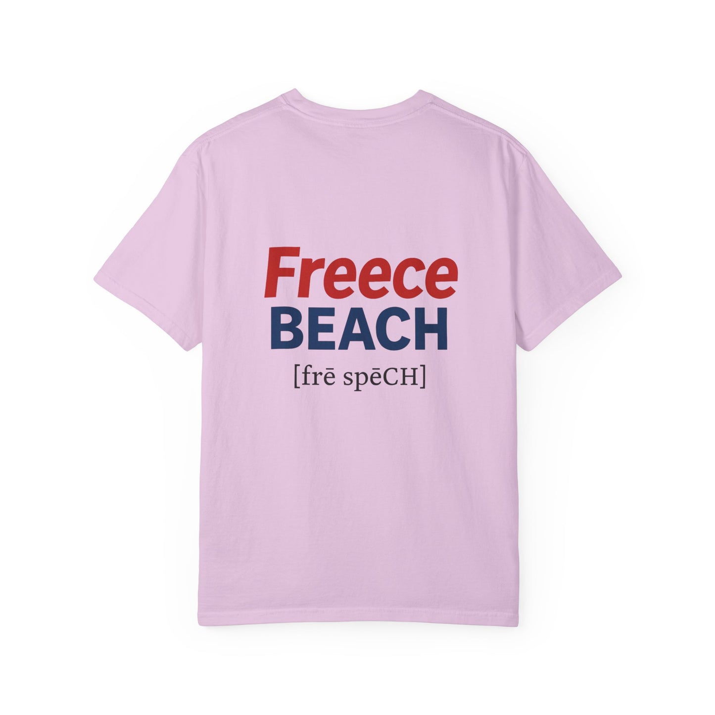 Freece Beach Graphic T-shirt - Bold Patriotic Logo