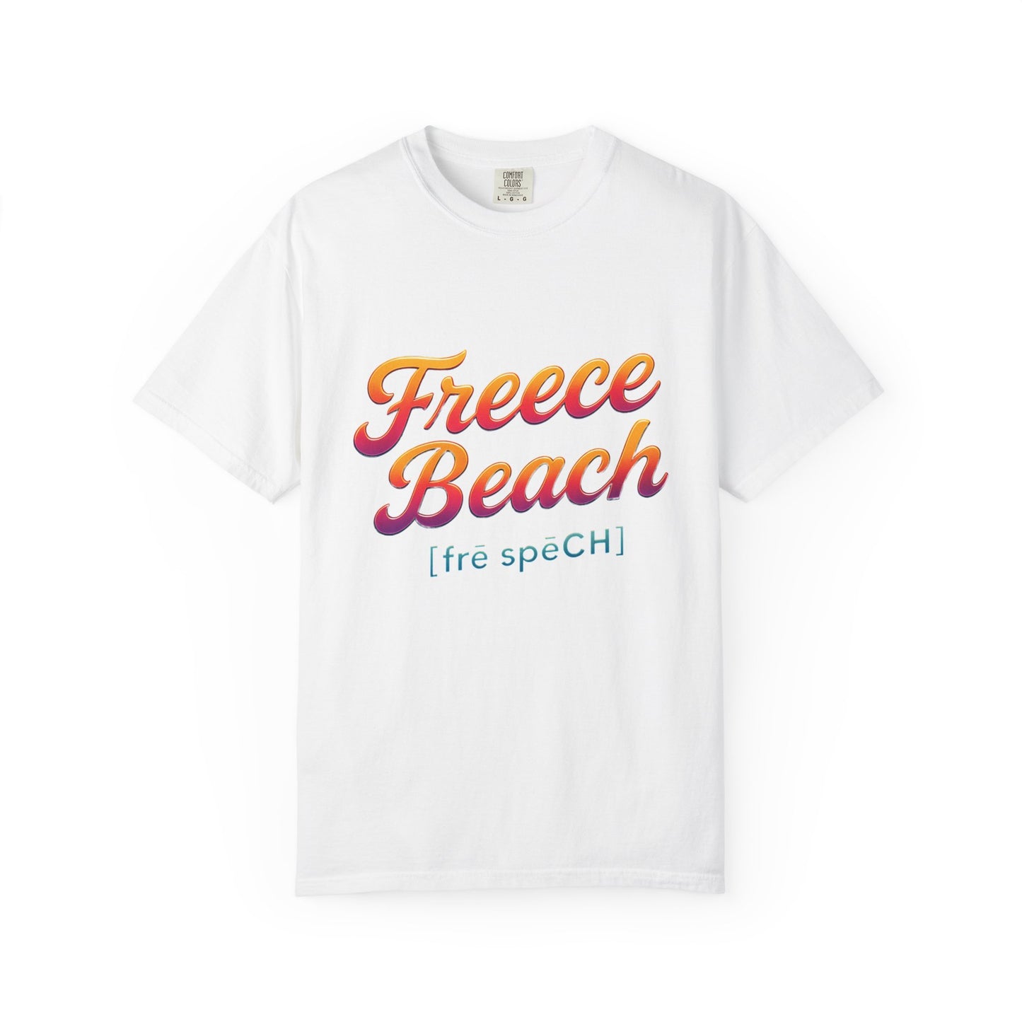 Freece Beach Graphic T‑Shirt — Neon Heat Logo Tee