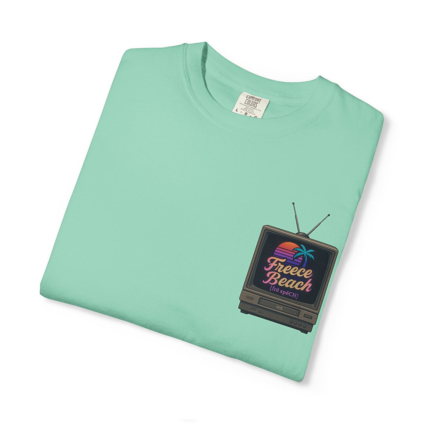 Freece Beach Graphic T-Shirt - Retro TV Logo Tee