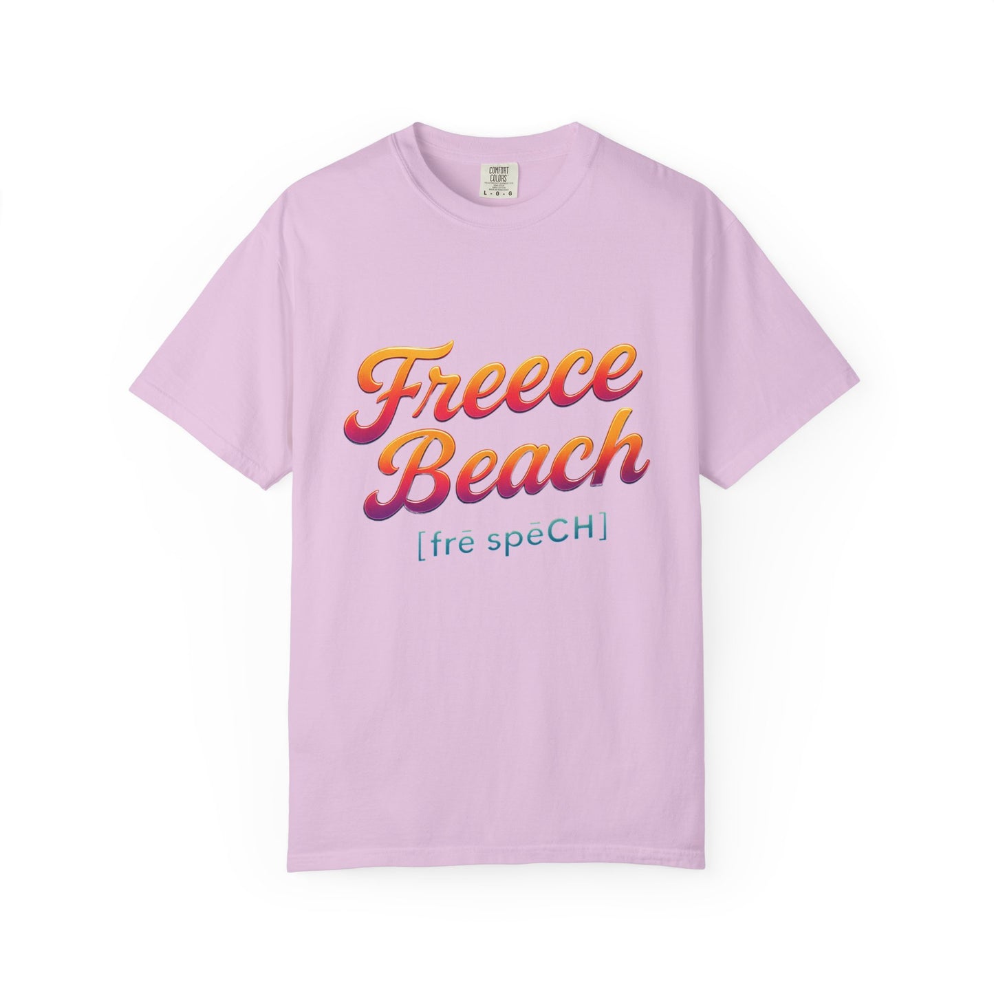 Freece Beach Graphic T‑Shirt — Neon Heat Logo Tee