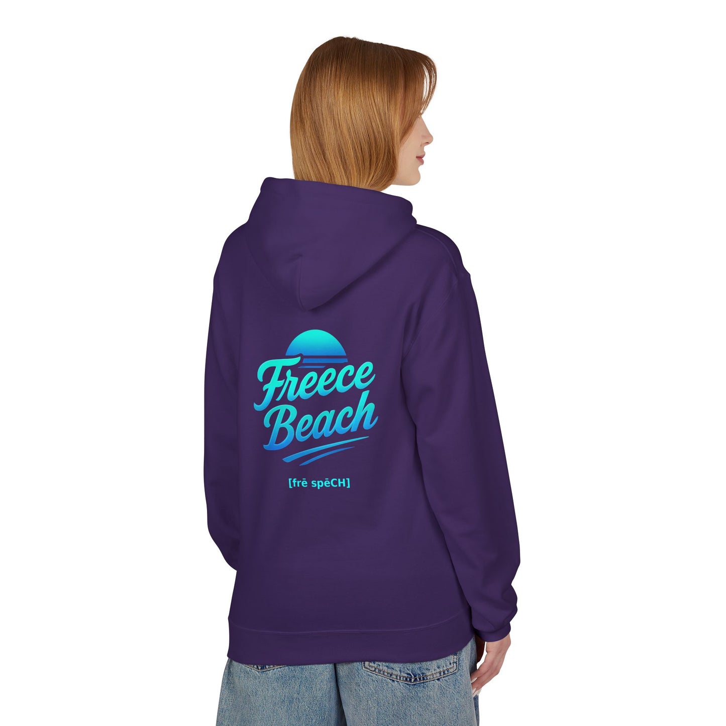 Freece Beach Hoodie - Cool Neon Logo Pullover