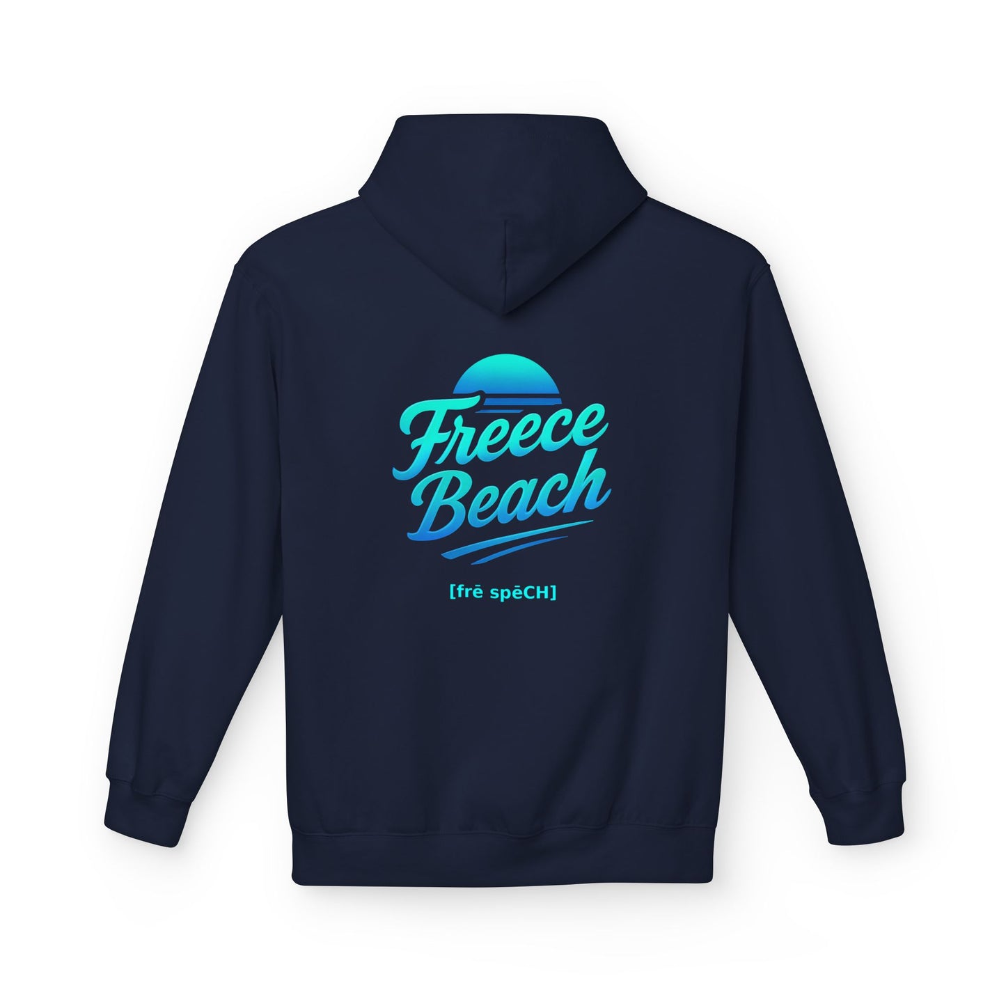 Freece Beach Hoodie - Cool Neon Logo Pullover