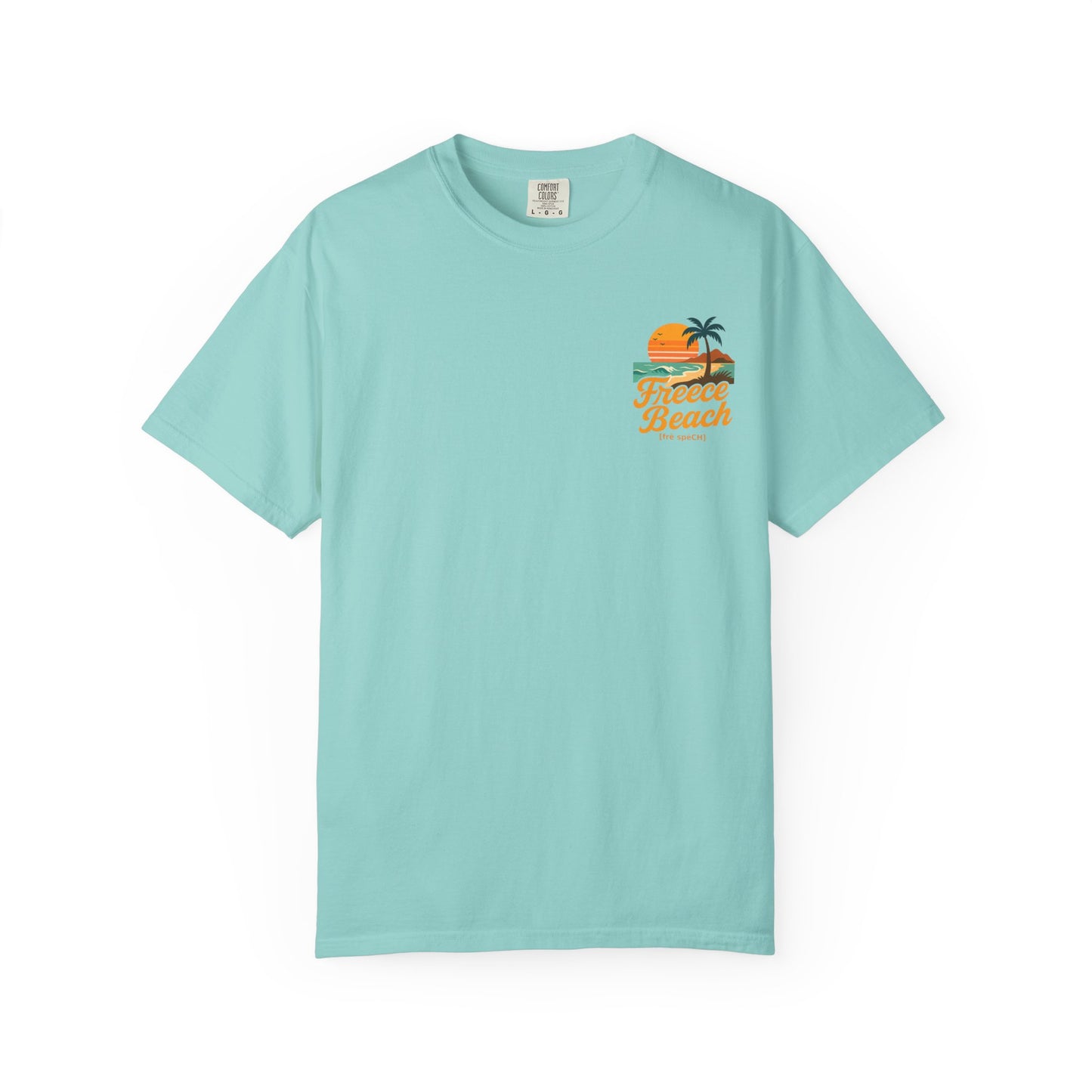 Freece Beach Graphic T-Shirt — Vintage Sunset Logo Tee