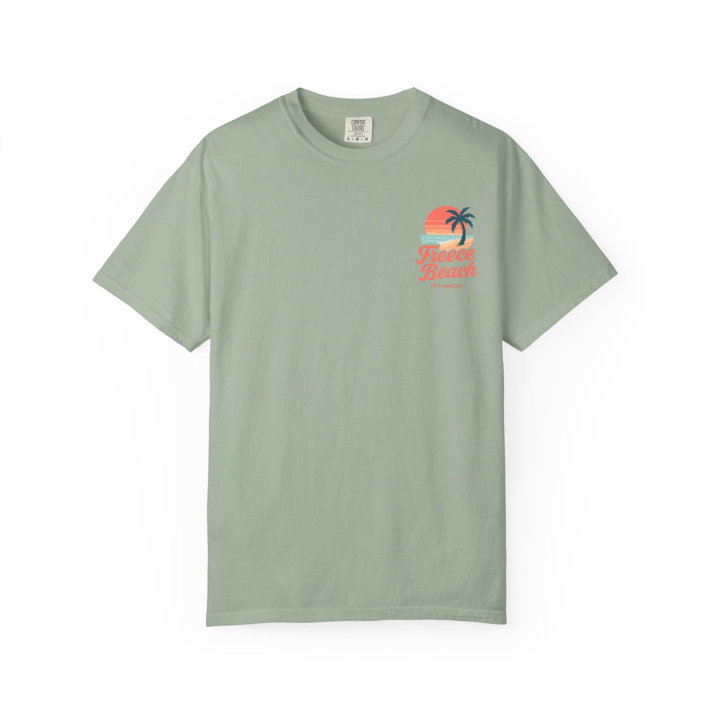 Freece Beach Graphic T-Shirt — Retro Palm Tree Logo Tee