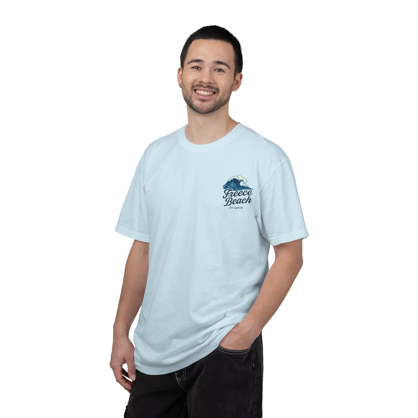 Freece Beach Graphic T‑Shirt — Coastal Wave Logo Tee