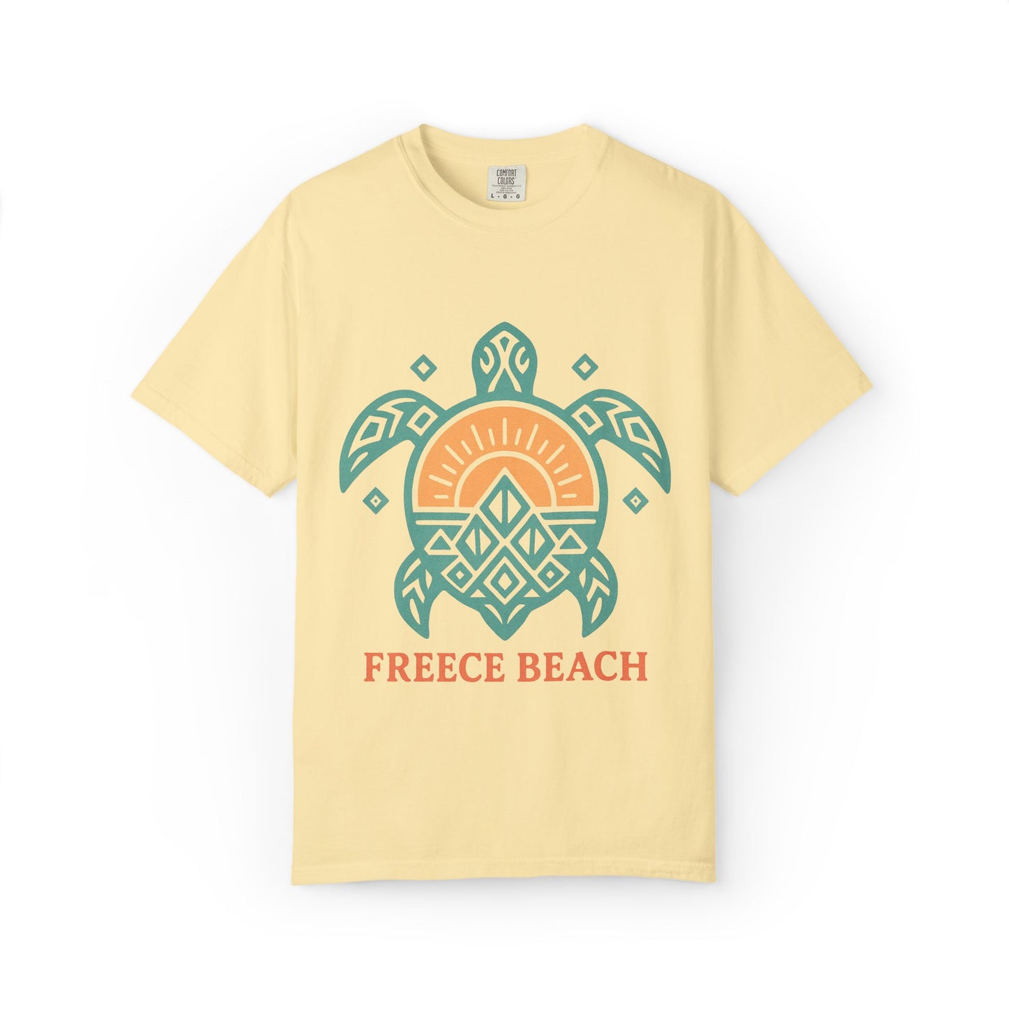 Freece Beach Graphic T-Shirt - Tribal Turtle