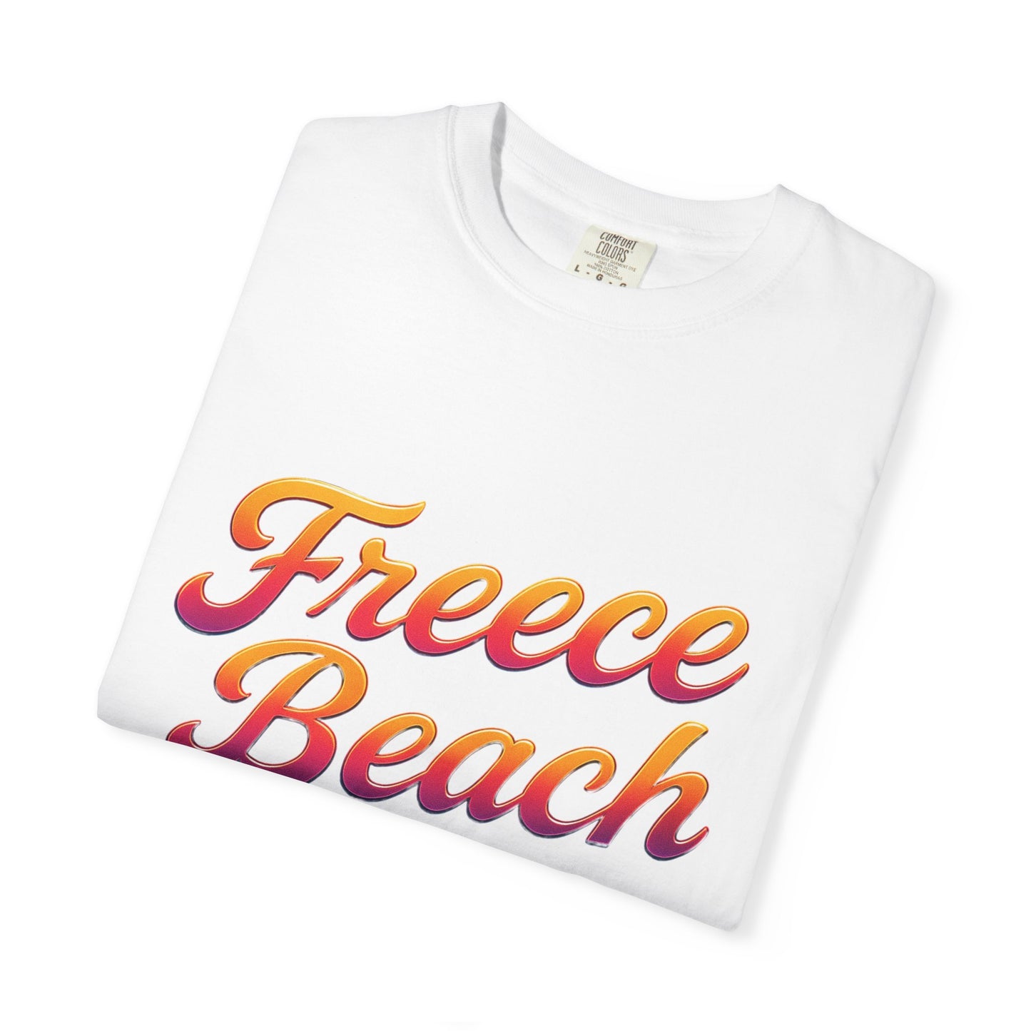 Freece Beach Graphic T‑Shirt — Neon Heat Logo Tee