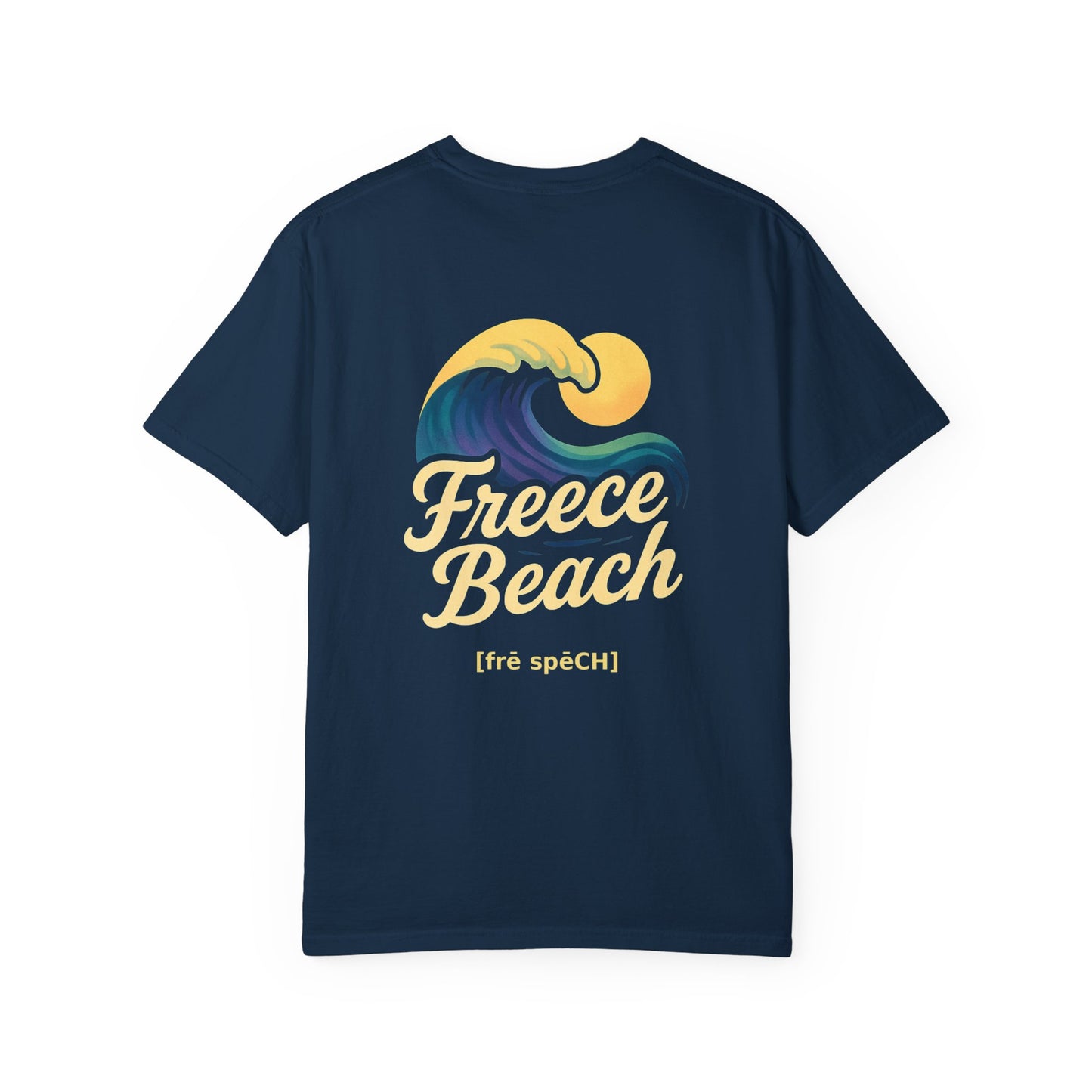 Freece Beach Graphic T-Shirt - Midnight Wave Logo Tee