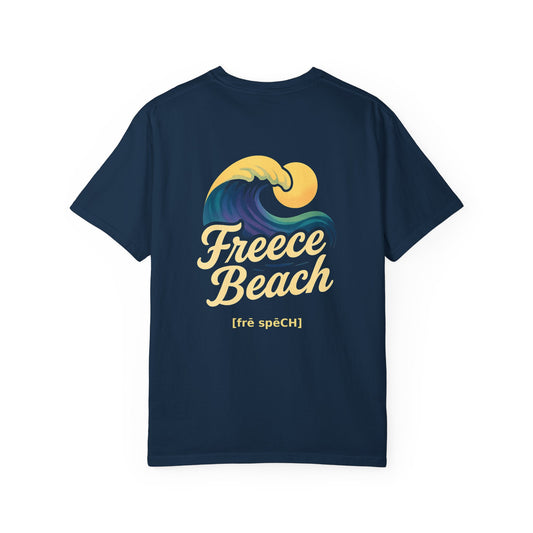 Freece Beach Graphic T-Shirt - Midnight Wave Logo Tee