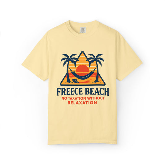 Freece Beach Graphic T-Shirt - No Taxation Without Relaxation