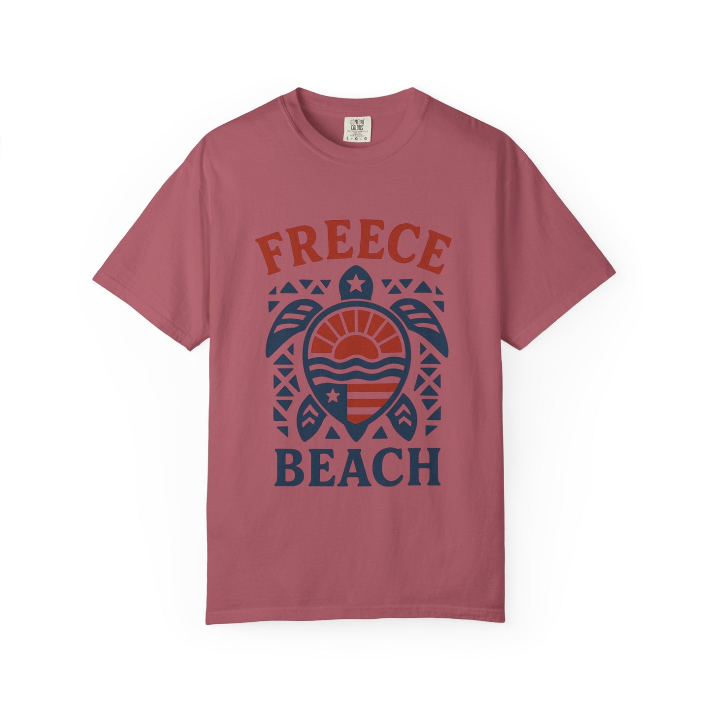 Freece Beach Tribal Turtle Tee – Patriotic Edition