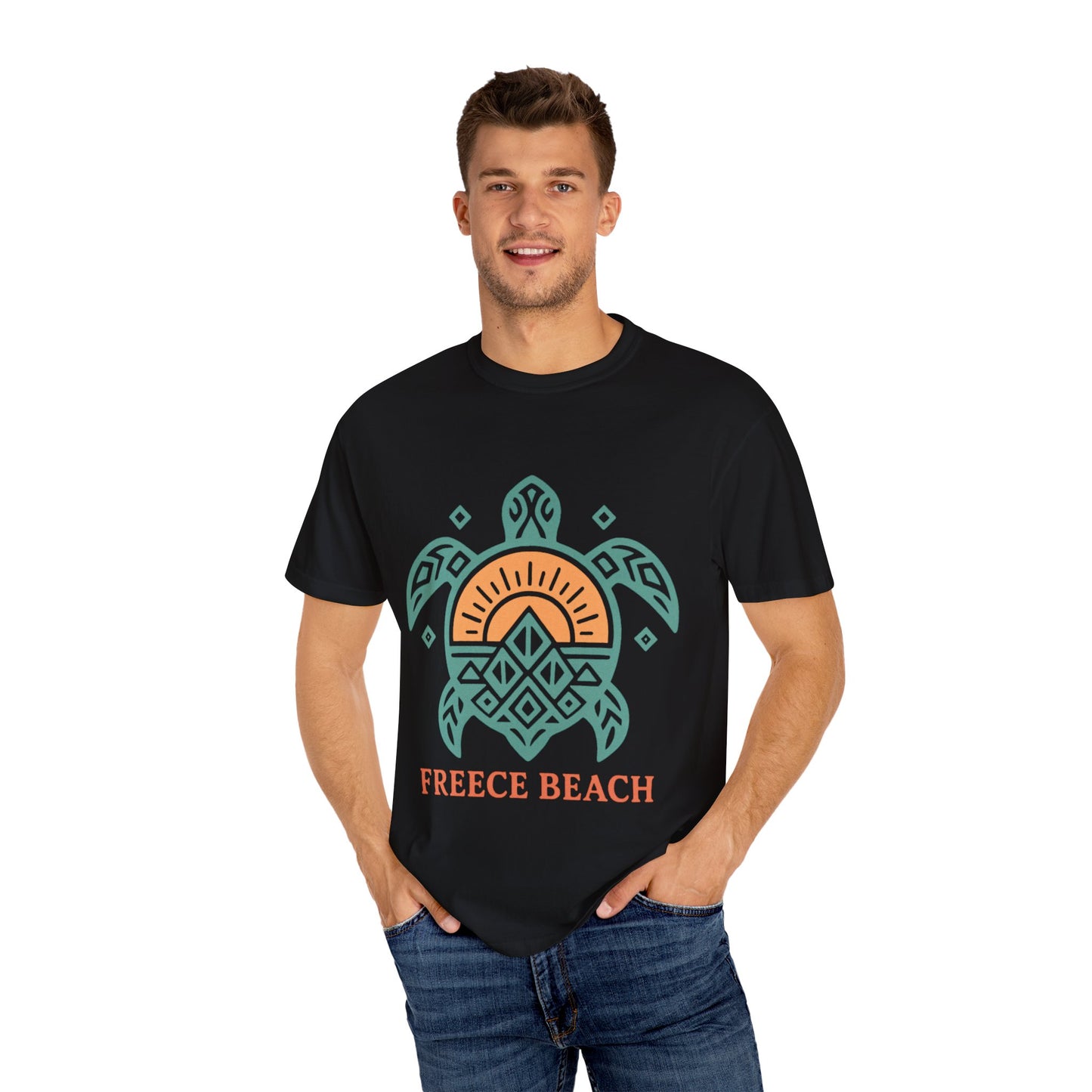 Freece Beach Tribal Turtle Tee