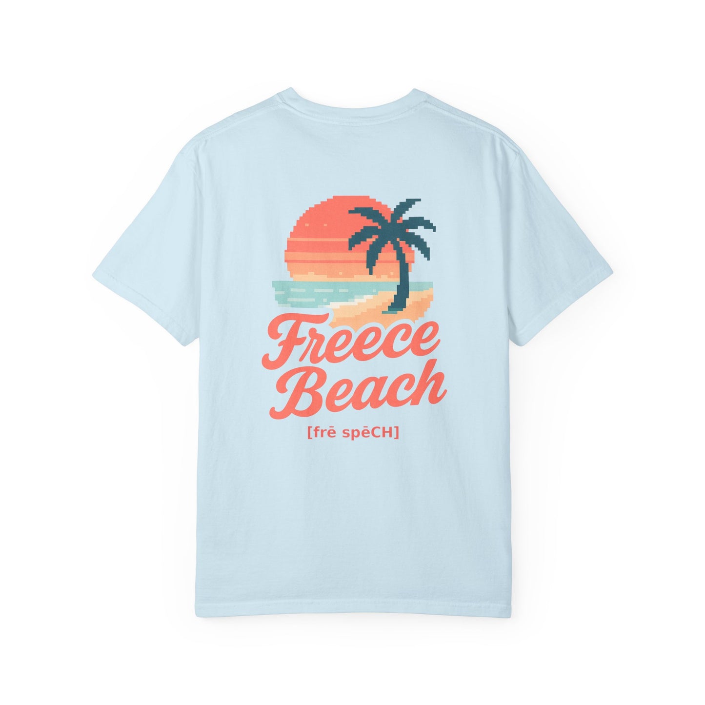 Freece Beach Graphic T-Shirt — Retro Palm Tree Logo Tee