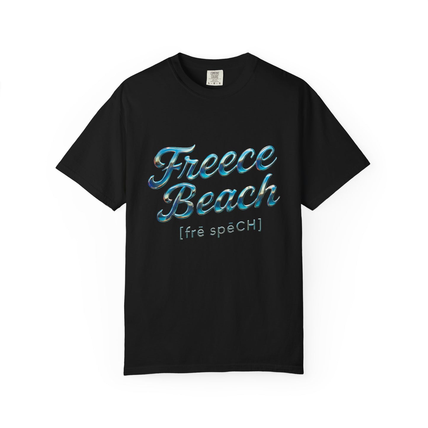 Freece Beach Graphic T-Shirt — Chrome Logo Tee