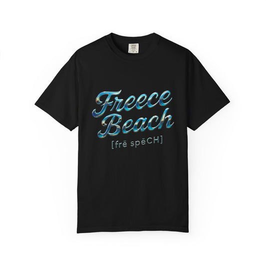 Freece Beach Graphic T-Shirt — Chrome Logo Tee