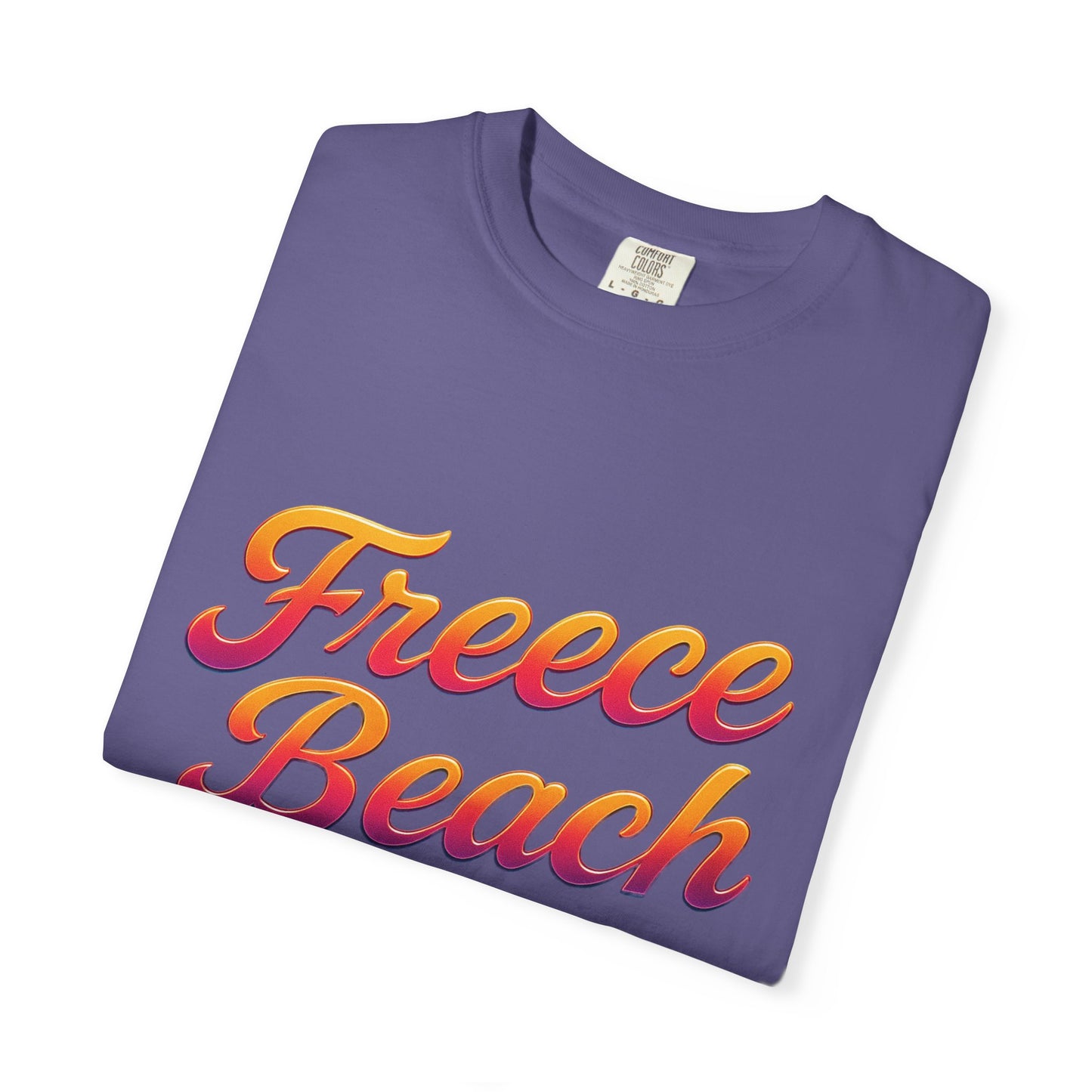 Freece Beach Graphic T‑Shirt — Neon Heat Logo Tee