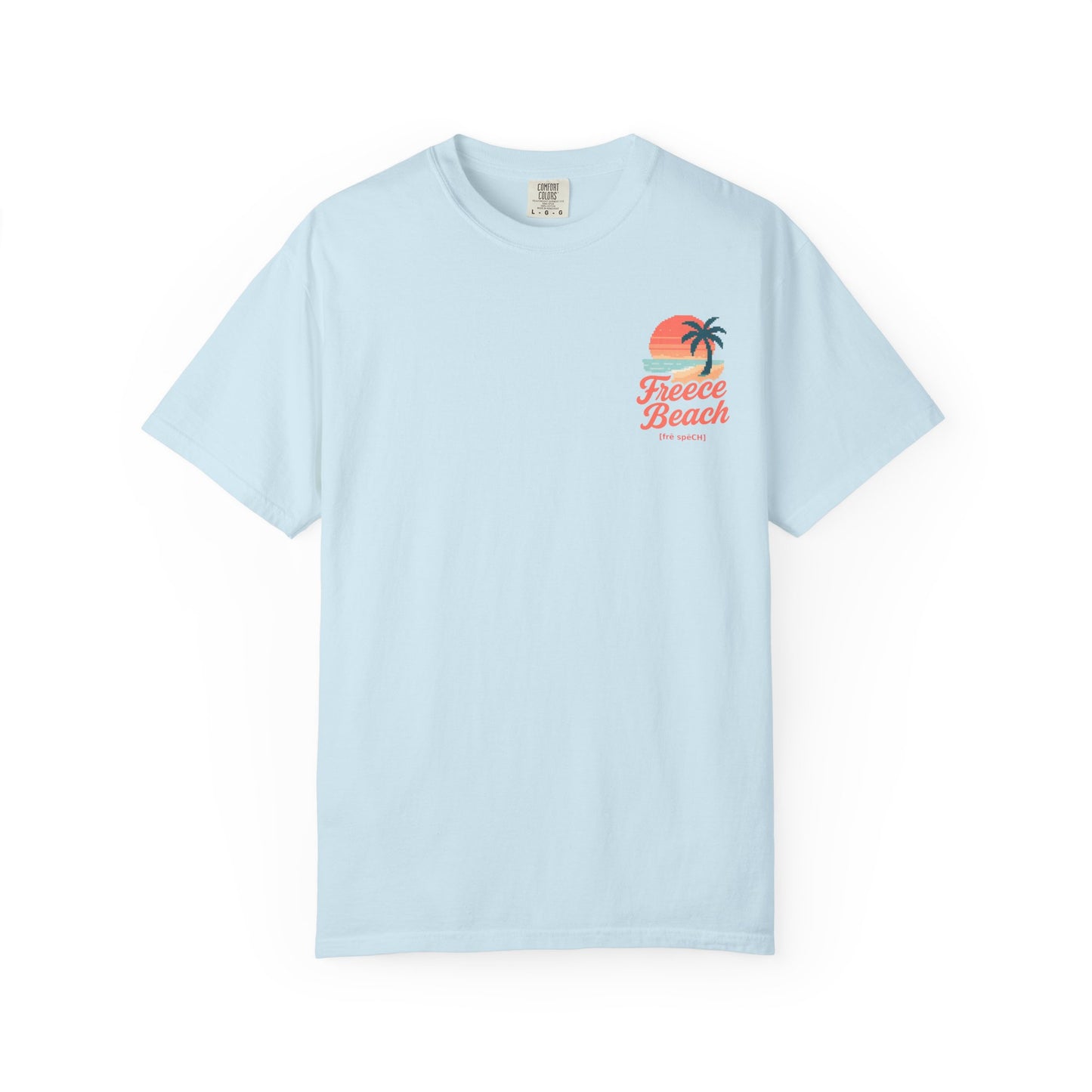Freece Beach Graphic T-Shirt — Retro Palm Tree Logo Tee