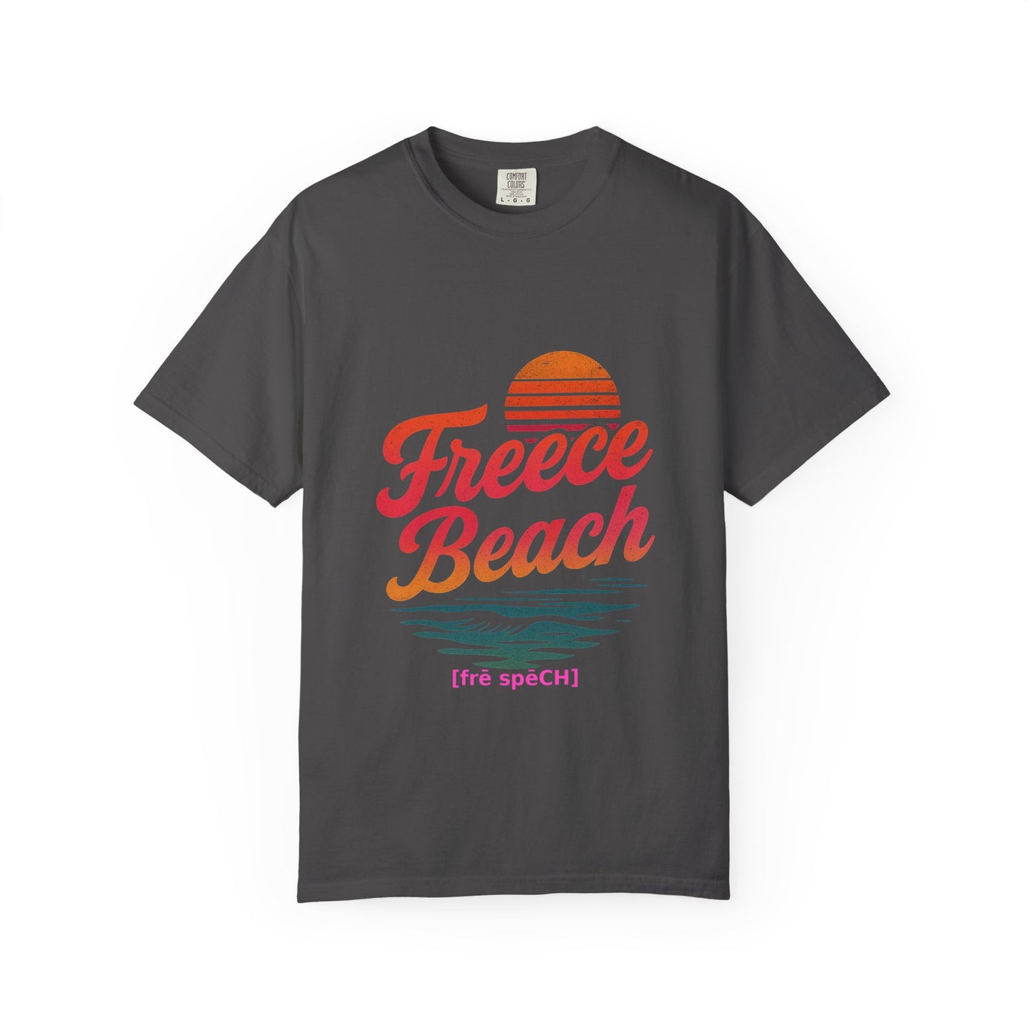 Sunset Fleece Beach Retro Vibe Tee