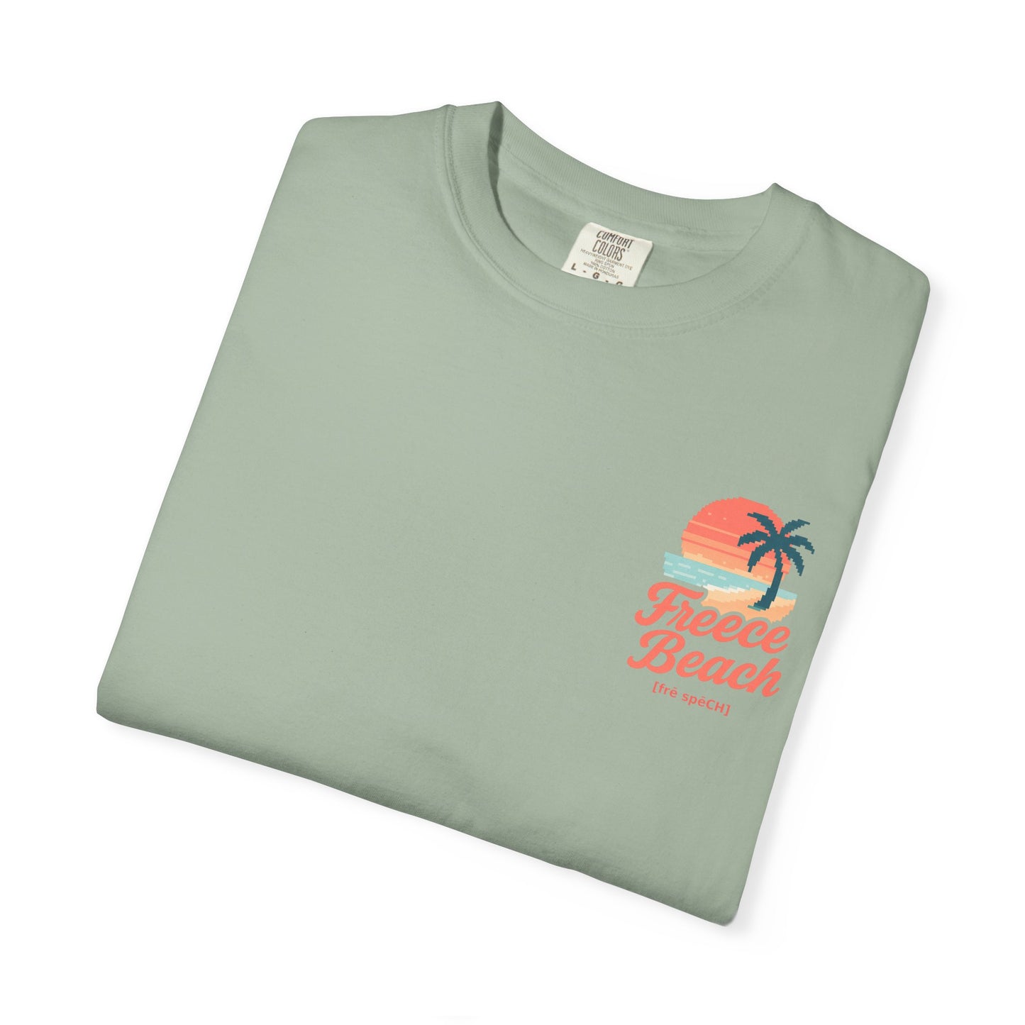 Freece Beach Graphic T-Shirt — Retro Palm Tree Logo Tee