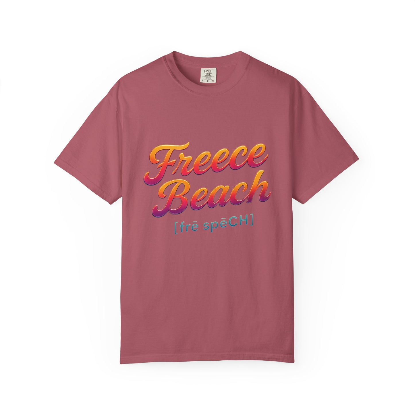 Freece Beach Graphic T‑Shirt — Neon Heat Logo Tee