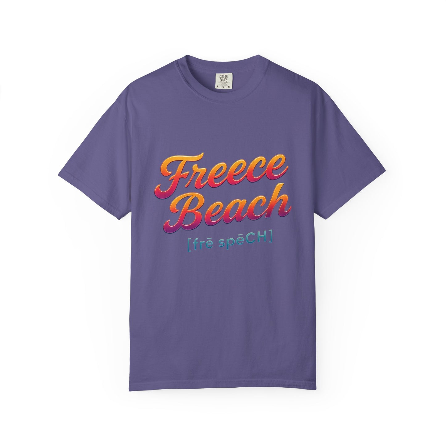 Freece Beach Graphic T‑Shirt — Neon Heat Logo Tee
