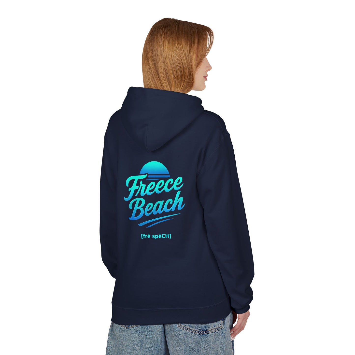 Freece Beach Hoodie - Cool Neon Logo Pullover