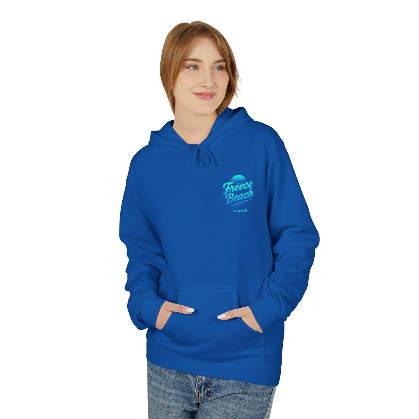Freece Beach Hoodie - Cool Neon Logo Pullover