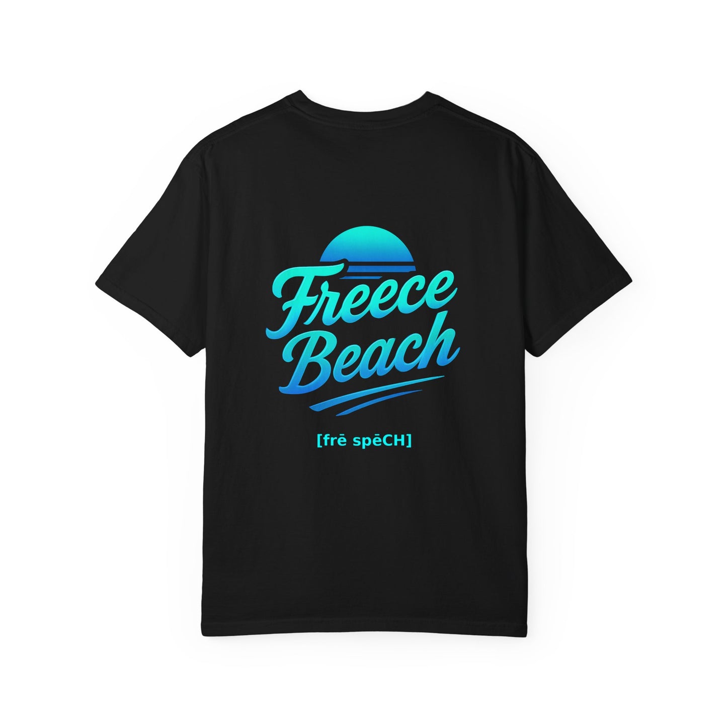 Freece Beach Graphic T-Shirt – Cool Neon Logo Tee