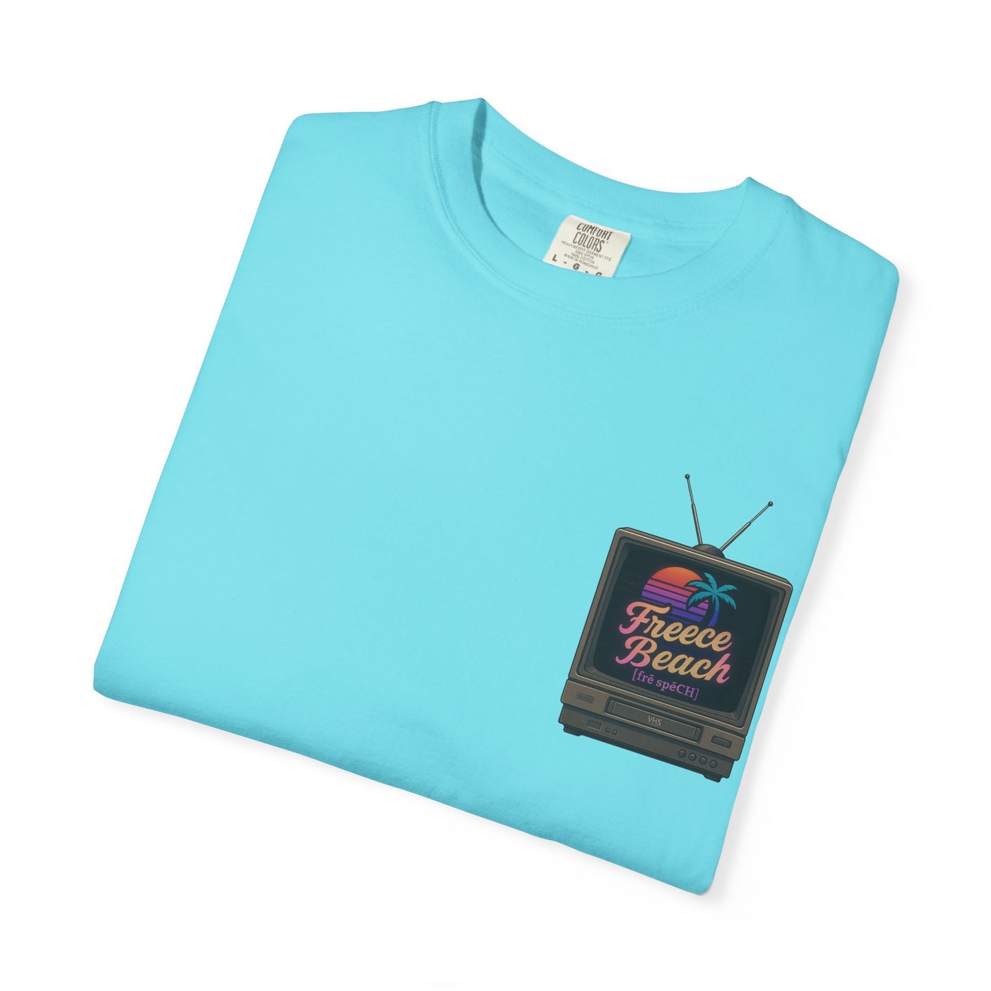 Freece Beach Graphic T-Shirt - Retro TV Logo Tee