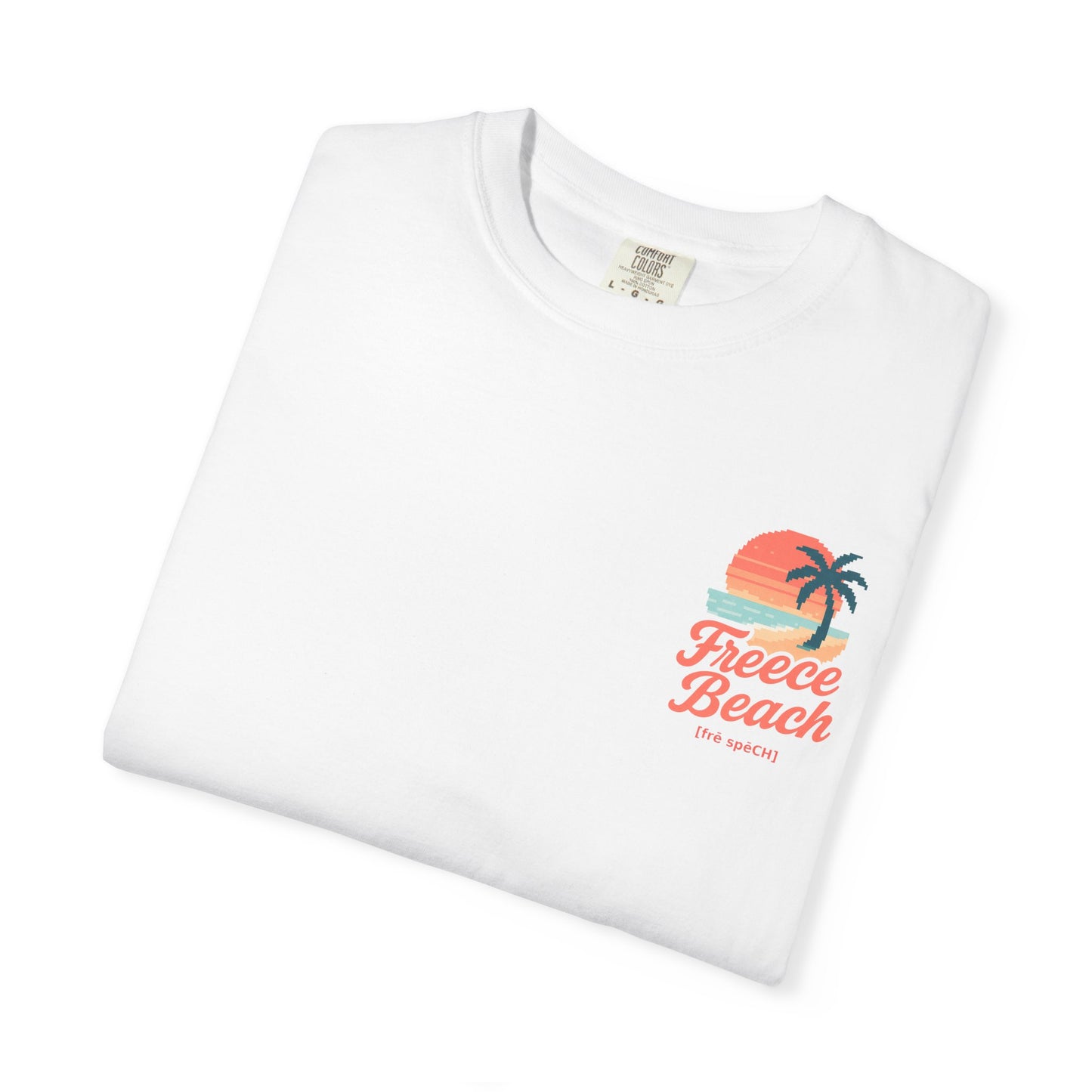 Freece Beach Graphic T-Shirt — Retro Palm Tree Logo Tee
