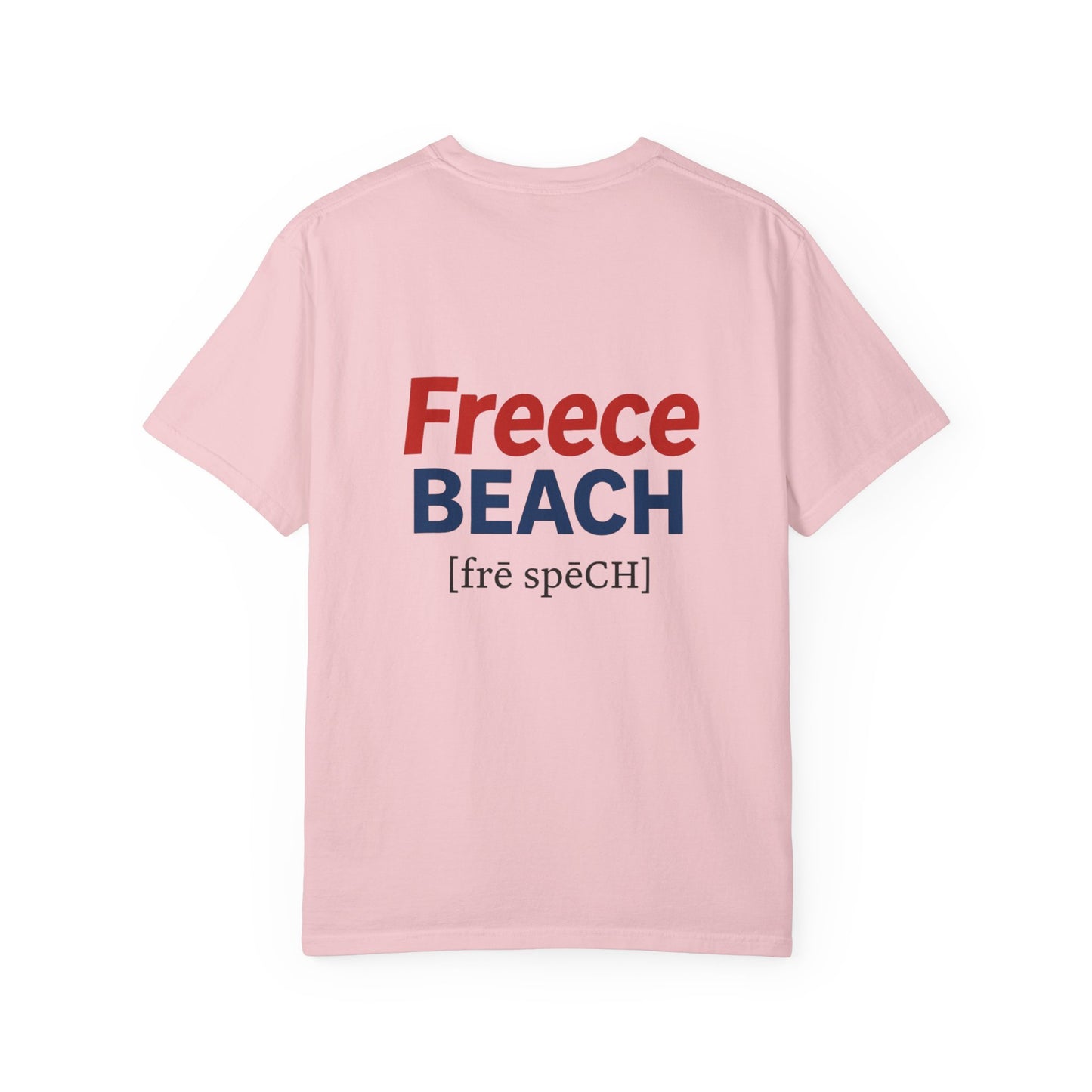 Freece Beach Graphic T-shirt - Bold Patriotic Logo