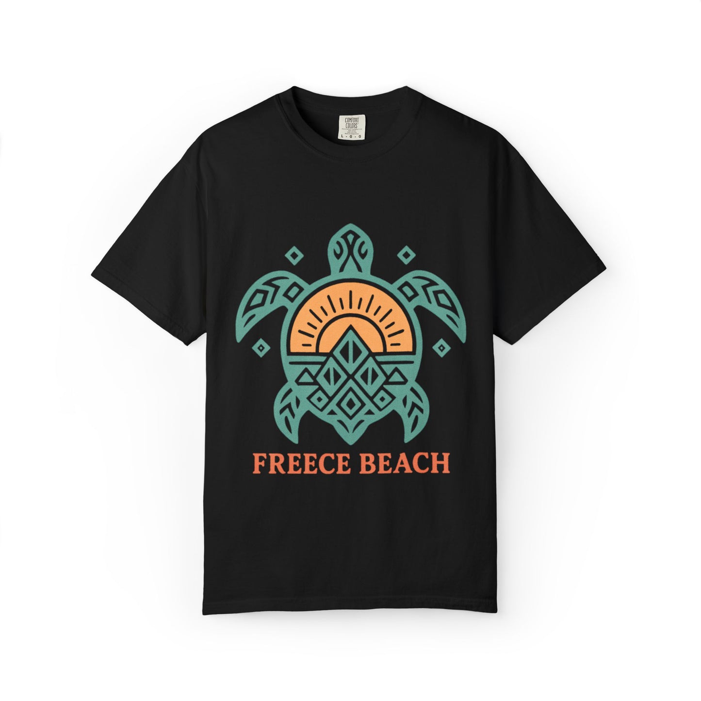 Freece Beach Graphic T-Shirt - Tribal Turtle