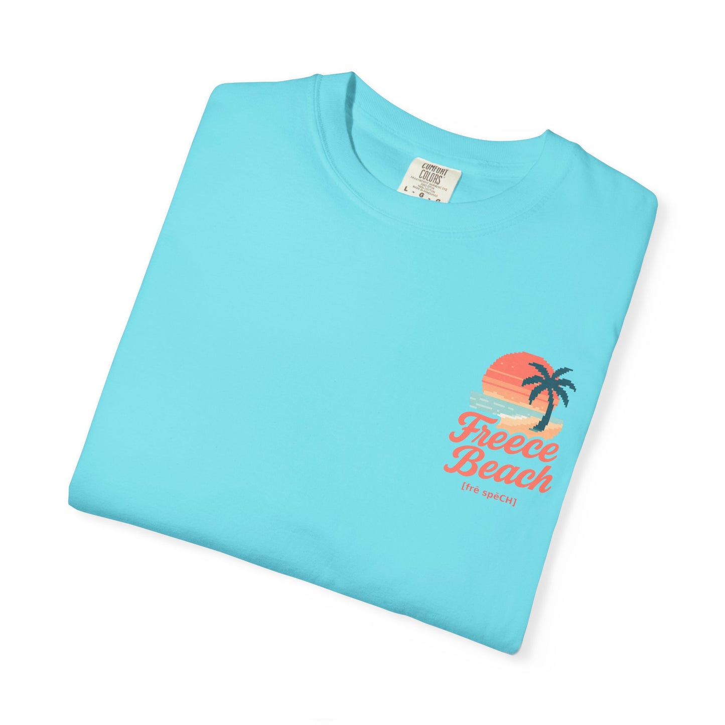 Freece Beach Graphic T-Shirt — Retro Palm Tree Logo Tee